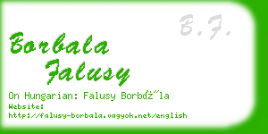 borbala falusy business card